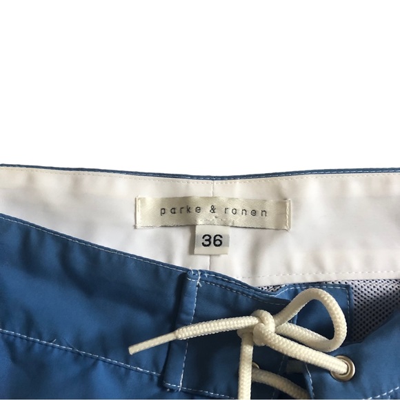 Parke & Ronen Men’s Swim Trunks Blue Size 36 - Picture 3 of 7
